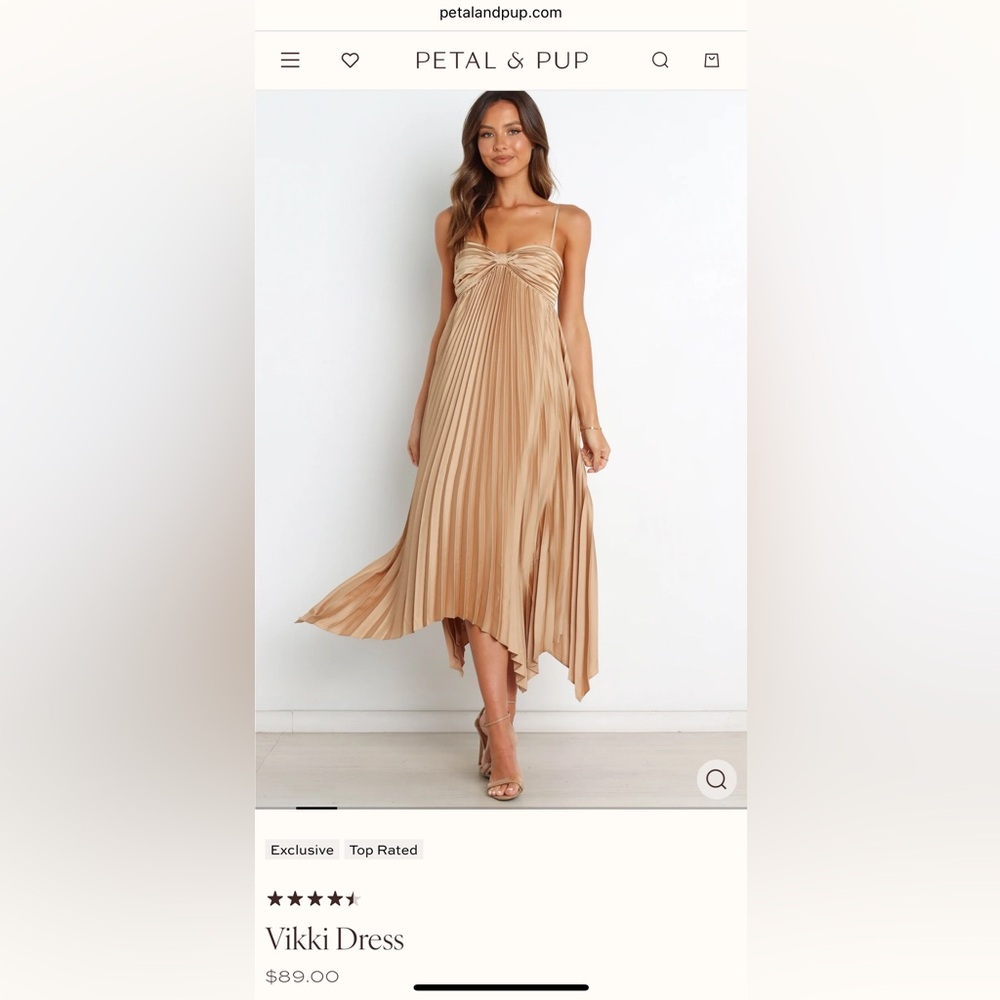 Petal & Pup Tan High Low Dress